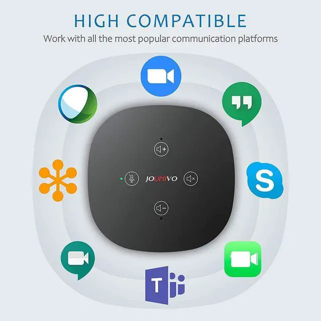 Alt view image 13 of 14 - USB Speakerphone Microphone, Conference Speaker Omnidirectional Computer Mic, with 360º Voice Pickup, Touch-Sensor Buttons for Mute/unmute, Streaming, Call Speaker Skype, Webinar, Interview -(JV803)