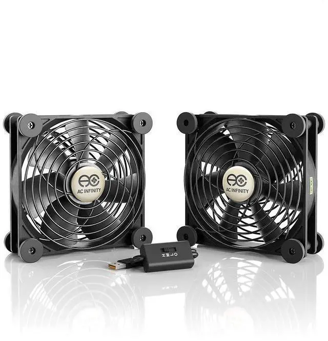 Alt view image 8 of 14 - MULTIFAN S7, Quiet Dual 120mm USB Fan, UL-Certified for Receiver DVR PlayStation Xbox Computer Cabinet Cooling