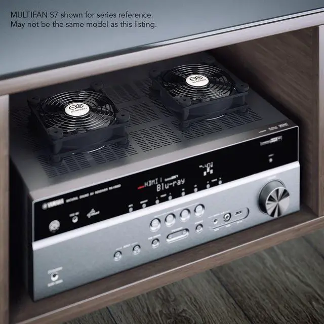 Alt view image 14 of 14 - MULTIFAN S7, Quiet Dual 120mm USB Fan, UL-Certified for Receiver DVR PlayStation Xbox Computer Cabinet Cooling