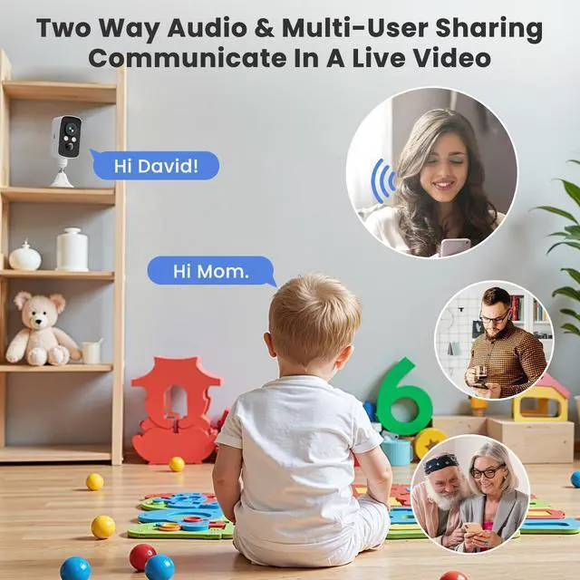 Alt view image 13 of 14 - 300° Pan Wireless Outdoor Security Camera, No Subscription Free 7-Day Cloud/SD, AI Detection, Magnetic Mount, Battery Powered, 2.4G WiFi, 2K, Night Vision, 360° View, 2-Way Talk, Home Security, IP65