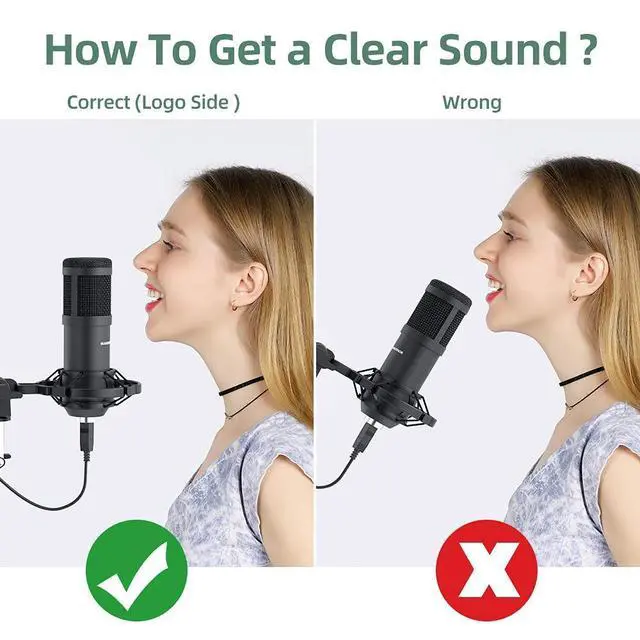 Alt view image 11 of 14 - USB Condenser Podcast Microphone for PC: Studio Microphone Kit with 192KHz/24bit Professional Sound Chipset Cardioid for Recording, Streaming, Gaming, Voice-Over, YouTube, Twitch (ST-800)