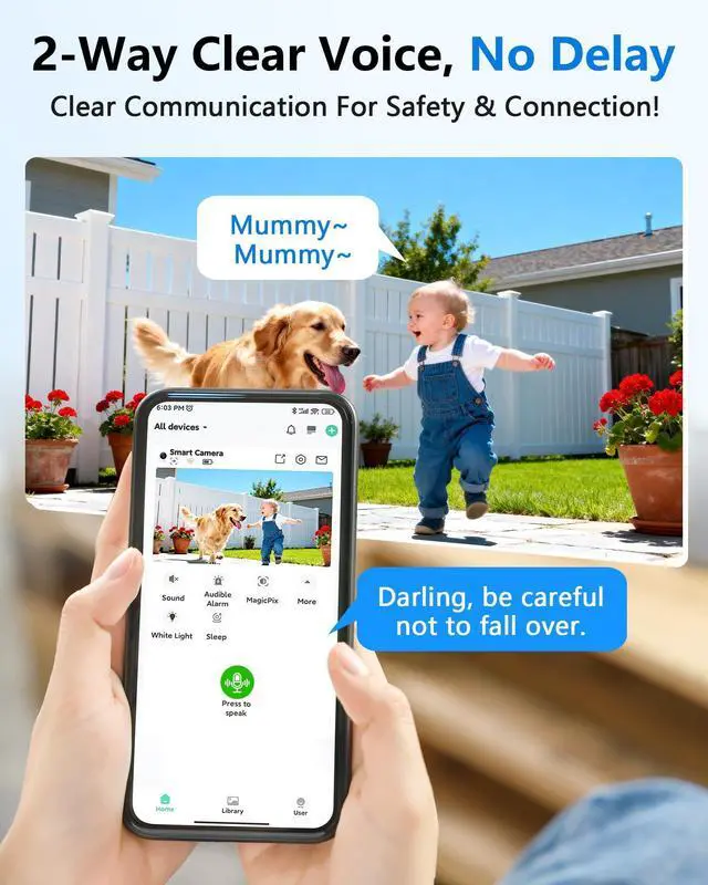 Alt view image 14 of 14 - Security Cameras Wireless Outdoor Magnetic: Install-Free Smart Indoor 2K WiFi - Long Battery Life Powered Wireless Cameras for Home Security with AI Motion Detection