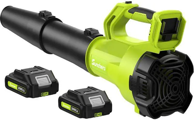 Alt view image 8 of 14 - Leaf Blower Cordless with 2 Batteries and Charger, Electric Battery Powered Cordless Leaf Blower, Portable Lightweight Handhold Blowers for Blowing Leaves, Patio Cleaning, Lawn Care and Dust