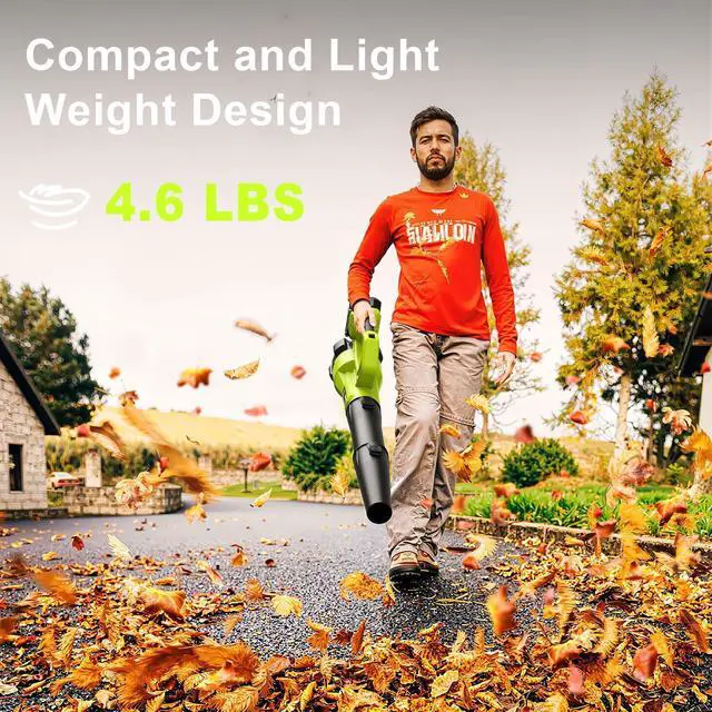 Alt view image 13 of 14 - Leaf Blower Cordless with 2 Batteries and Charger, Electric Battery Powered Cordless Leaf Blower, Portable Lightweight Handhold Blowers for Blowing Leaves, Patio Cleaning, Lawn Care and Dust