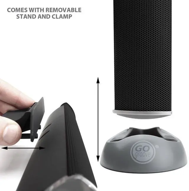 Alt view image 13 of 14 - SonaVERSE USB Speakers for Laptop Computer - USB Powered Mini Sound Bar with Clip-On Portable External Speaker Design for Monitor, One Cable for Digital Audio Input and Power (Black)