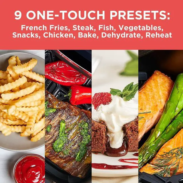 Alt view image 9 of 14 - Purifry 6QT Air Fryer, Crispy Deep Fried Taste without the Fat, Plus Bake, Dehydrate, and Keep Food Warm, Digital Touchscreen and Auto Shut-Off