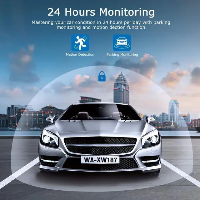 Alt view image 13 of 14 - Dash Cam Front and Rear 1080P Full HD Dual Dash Camera in Car Camera Dashboard Camera Dashcam for Cars 170 Wide Angle with 3.0" LCD Display Night Vision and G-Sensor