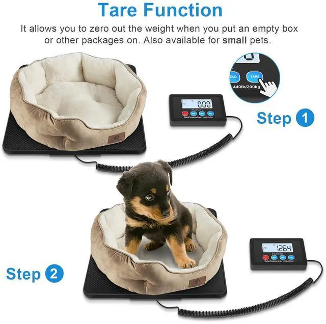Alt view image 12 of 14 - Shipping Scale, 440LB x 10g High Accuracy Postal Scale, Hold/Tare Function, Digital Shipping Postal Scale for Packages, Postage, Luggage, Mailing, Battery & AC Adapter Included