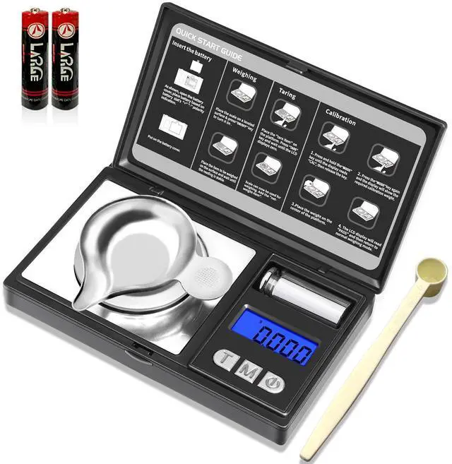 Main image of Milligram Scale, 50g/0.001g Digital Jewelry Scale, Micro Gram Scale for Powder, Medicine, Gold, Gem, Reloading, Mg Scale 6 Units, Tare, Cal Weight Included