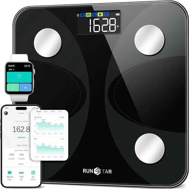 Alt view image 8 of 14 - Scale for Body Weight and Fat Percentage, Digital Accurate Bathroom Smart Scale with Large Display, FSA&HSA Eligible 13 Body Composition Analyzer Sync App