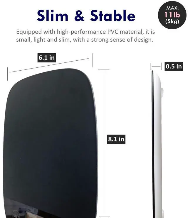 Alt view image 3 of 7 - Food Scale for Kitchen Scales Digital Weight Grams and Ounces, Baking Scale Accurate for Weight Loss, Cooking, Coffee, Keto Diet, Meal Prep, 0.1oz Ultra Slim Smart Tare Black