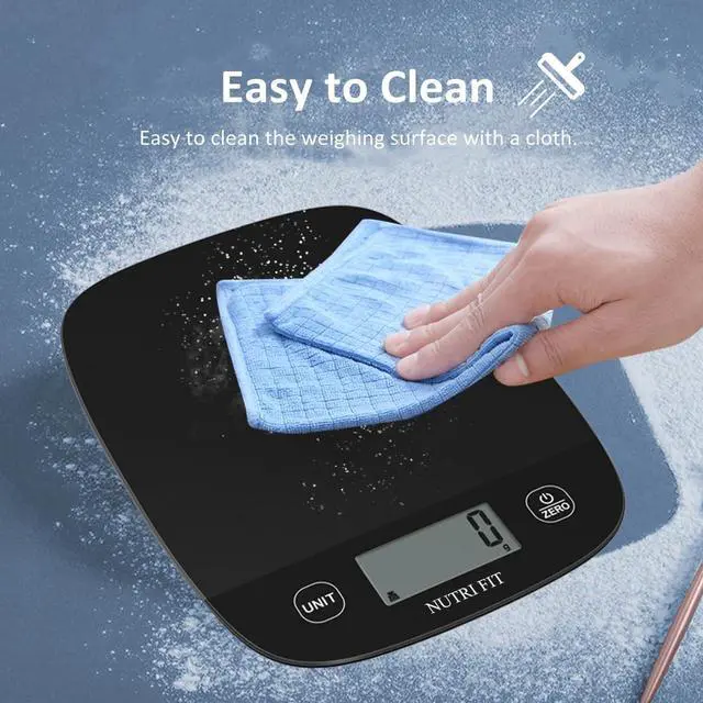 Alt view image 7 of 7 - Food Scale for Kitchen Scales Digital Weight Grams and Ounces, Baking Scale Accurate for Weight Loss, Cooking, Coffee, Keto Diet, Meal Prep, 0.1oz Ultra Slim Smart Tare Black