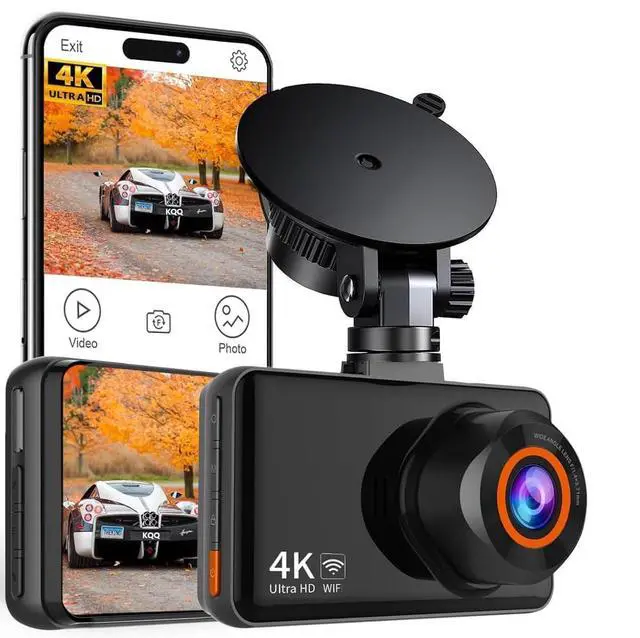 Alt view image 5 of 8 - Dash Cam Front and Rear, 4K HD Dash Cam for Cars Built-in WiFi, Car Camera with Night Vision, 64GB Card, 170°Wide Angle, WDR, 3" IPS Screen, Loop Recording, G-Sensor, 24 H P Monitor (K9)
