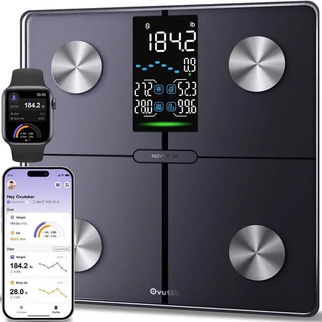 Alt view image 8 of 14 - Smart Scale for Body Weight, Professional Bathroom Digital Scale with BMI, Body Fat, Muscle Mass, Most Accurate to 0.05lb, Large Display High Accurate Body Composition Machine with Fitness App