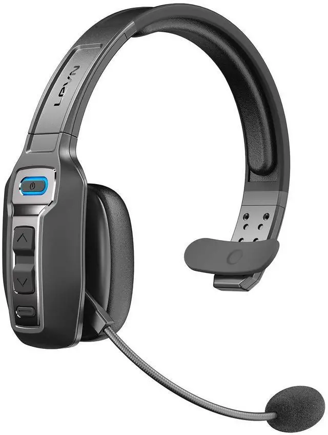 Alt view image 8 of 14 - Bluetooth Headset with Microphone, Trucker Bluetooth Headset with AI Noise Cancelling & Mute Button, Wireless On-Ear Headphones 65 Hrs Working Time, for Trucker Home Office Remote Work Zoom