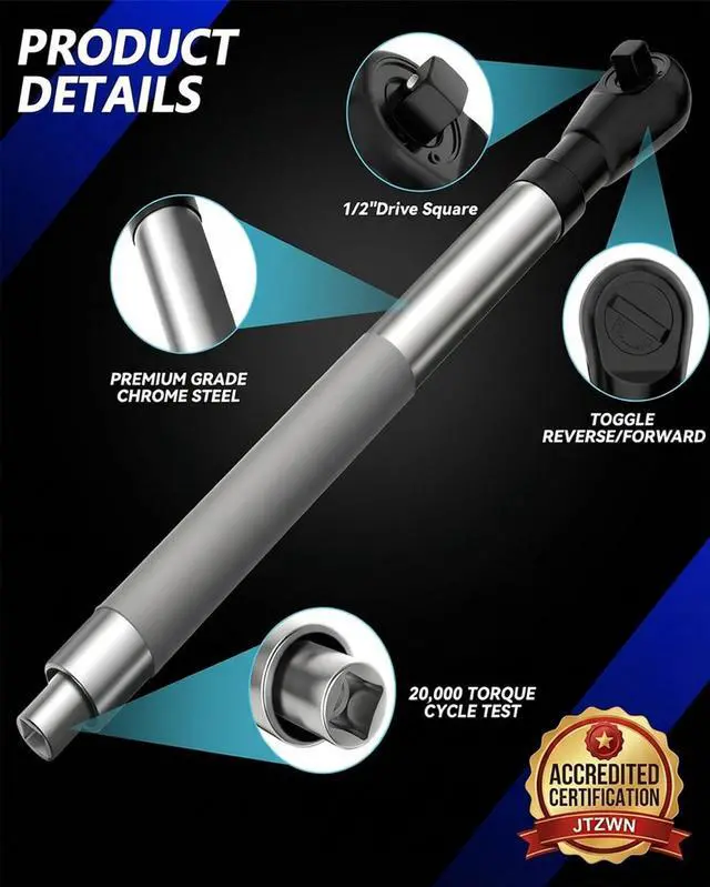 Alt view image 9 of 12 - 1/2" Offset Extension Wrench, Impact Ratchet Extender for Electric Drill, with 3/8", 1/4" Adapters for Tight Spaces