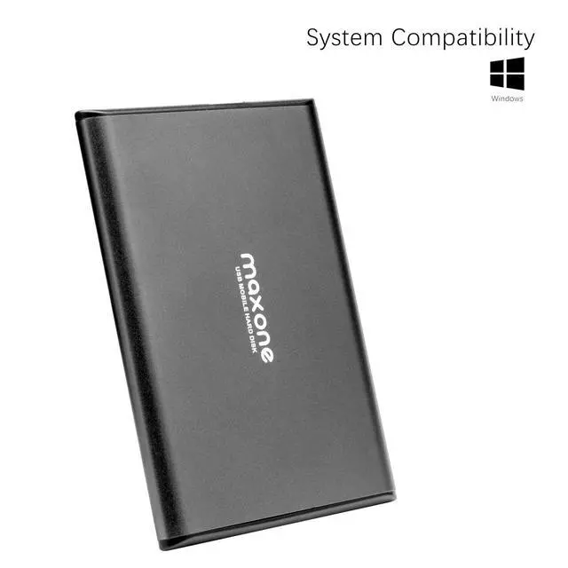 Alt view image 7 of 10 - 500GB Ultra Slim Portable External Hard Drive HDD USB 3.0 Compatible with PC, Laptop, Charcoal Grey
