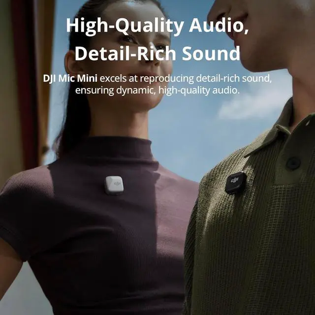 Alt view image 10 of 14 - Mic Mini (2 TX + 1 Mobile RX), Wireless Lavalier Microphone for iPhone 17/16/15 & Android/PC/Tablet, Plug-and-Play, 300m Transmission, Ultralight, Active Noise Cancelling, YouTube, Vlog, Streaming