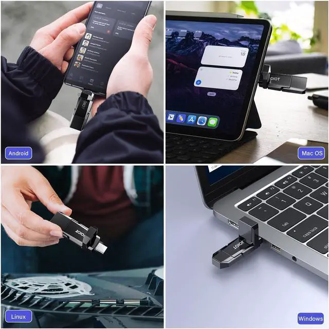 Alt view image 10 of 12 - USB C Flash Drive 128GB Up to 450MB/s Dual Type-C & USB-A USB 3.2 Solid State Drive USB-C Thumb Drive Compatible with iPhone 15/16 Series Smartphone Tablet Laptop Car Smart TV Game Console
