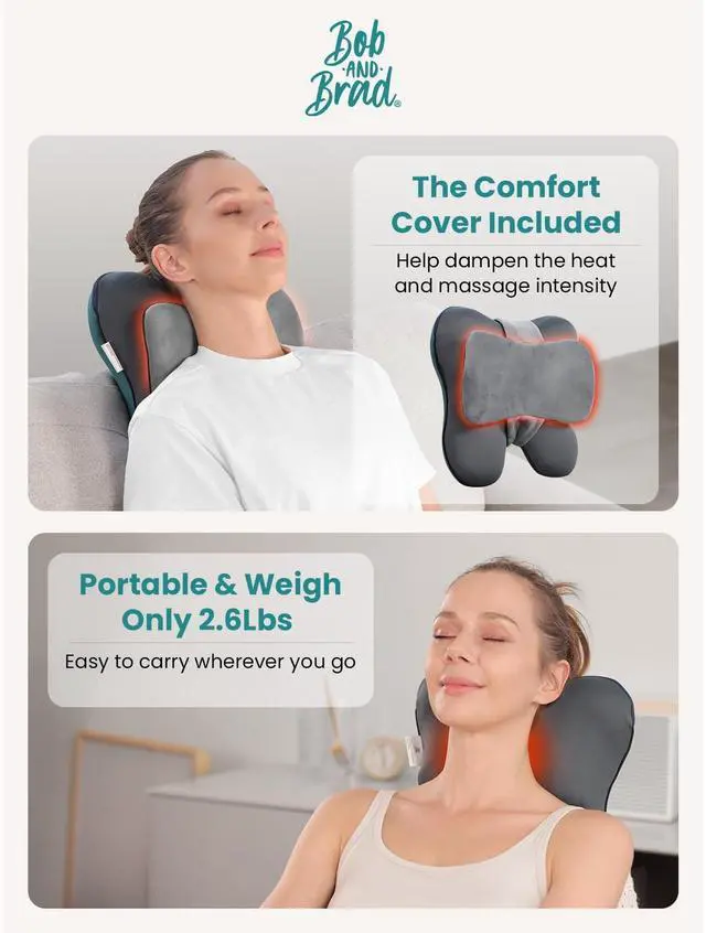 Alt view image 14 of 14 - Back Massager with Heat FSA Eligible/HSA Eligible, EZBack Corded Back Massager for Pain Relief Deep Tissue, Shiatsu Back and Neck Massage Pillow, Soothing Full-Body Relief for Women Men