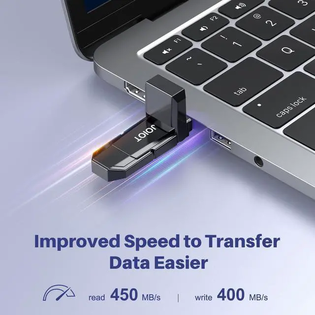 Alt view image 9 of 12 - USB C Flash Drive 128GB Up to 450MB/s Dual Type-C & USB-A USB 3.2 Solid State Drive USB-C Thumb Drive Compatible with iPhone 15/16 Series Smartphone Tablet Laptop Car Smart TV Game Console