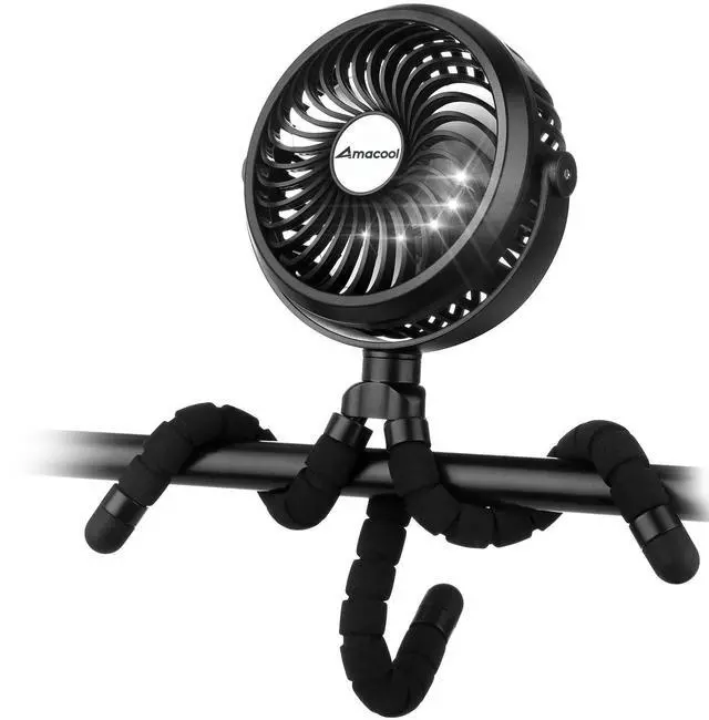 Alt view image 8 of 14 - Battery Operated Stroller Fan, Baby Travel Essentials for Beach Disney, Newborn Boy & Girl Showers Gifts Registry Search, Rechargeable Clip On Fan for Car Seat Wagon Crib Bike Treadmill