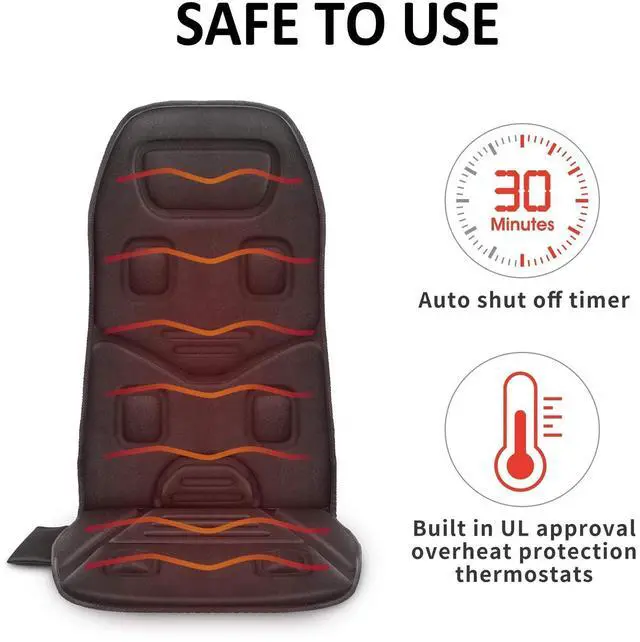 Alt view image 14 of 14 - Vibration Back Massager Seat Cushion with Heat,10 Motors Massage Chair Pad,Chair Massager for Pain Relief at Office/Home,Mothers Day Gifts for Mom Dad