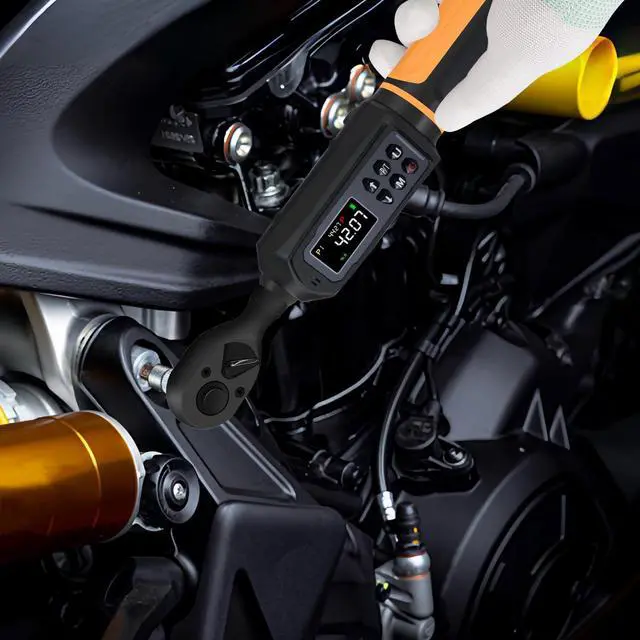 Alt view image 12 of 12 - Digital Torque Wrench 3/8" Drive, 0.66-44.29Ft.lbs/0.9-60Nm Range, Electric Torque Wrench with Dual Direction Ratchet, ±1% Accuracy with Vibration, Buzzer and LED Alert