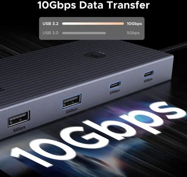 Alt view image 12 of 14 - Revodok Pro 9 in 1 USB C Hub Gigabit Ethernet Adapter 4K@60Hz HDMI, 100W PD Charging, USB A Data Ports, SD/TF Card Reader Compatible with Mac M1, M2, M3,M4, M5,Steam Deck