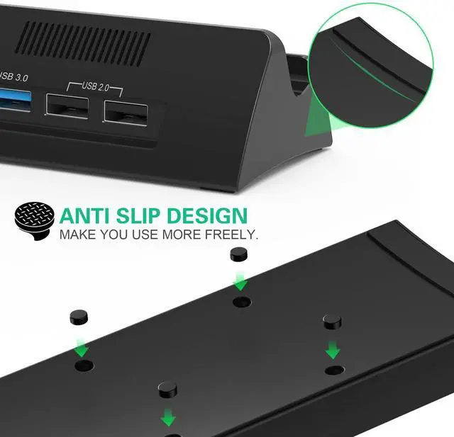 Alt view image 12 of 12 - TV Docking Station for Switch,Docking Station Support 4K HDMI Output,Replacement for Official Switch Dock with Type-C and HDMI Cable