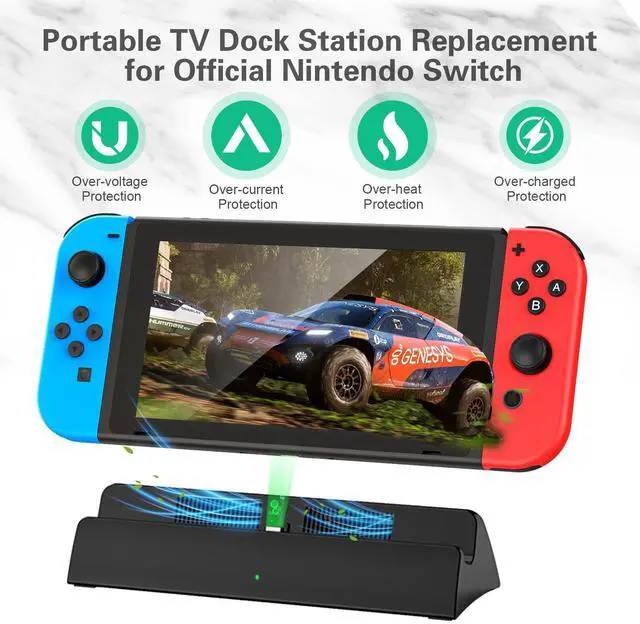 Alt view image 10 of 12 - TV Docking Station for Switch,Docking Station Support 4K HDMI Output,Replacement for Official Switch Dock with Type-C and HDMI Cable