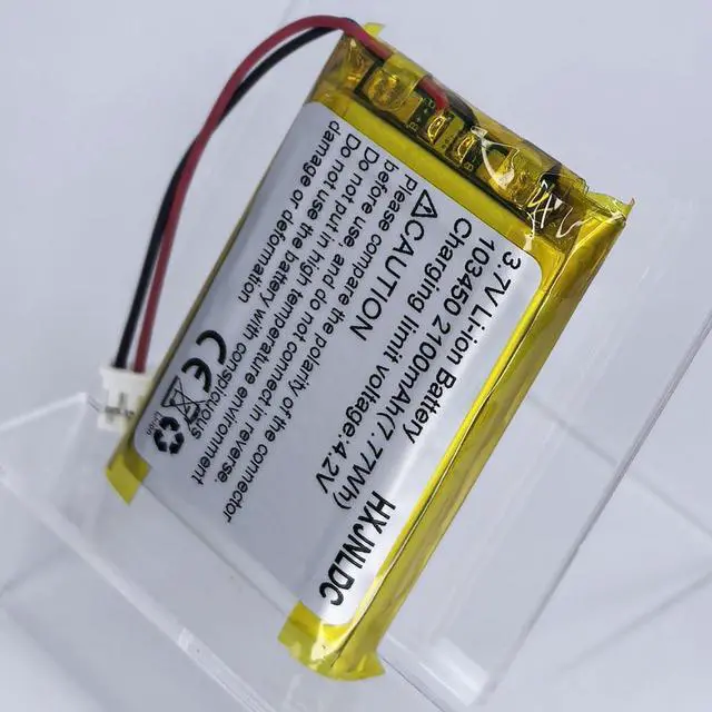 Alt view image 13 of 14 - DC 3.7V 2100mAh 103450 Rechargeable Lithium ion Polymer Battery Replacement for PS4 Controller CUH-ZCT1 Series DIY 3.7-5V Electronic Products with Built-in 2-Wire Battery Replacement