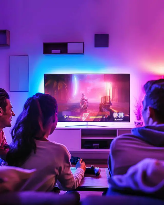 Alt view image 12 of 14 - LED Strip Lights, Small LED Light Strips Dimmable, RGB 5050 Color Changing LED Tape Light with Remote and UL-Listed Adapter for TV Backlight, Bedroom, Cabinet Shelf Display