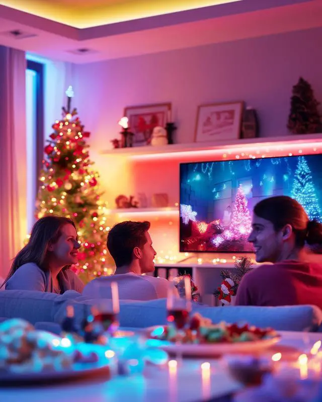 Alt view image 14 of 14 - LED Strip Lights, Small LED Light Strips Dimmable, RGB 5050 Color Changing LED Tape Light with Remote and UL-Listed Adapter for TV Backlight, Bedroom, Cabinet Shelf Display