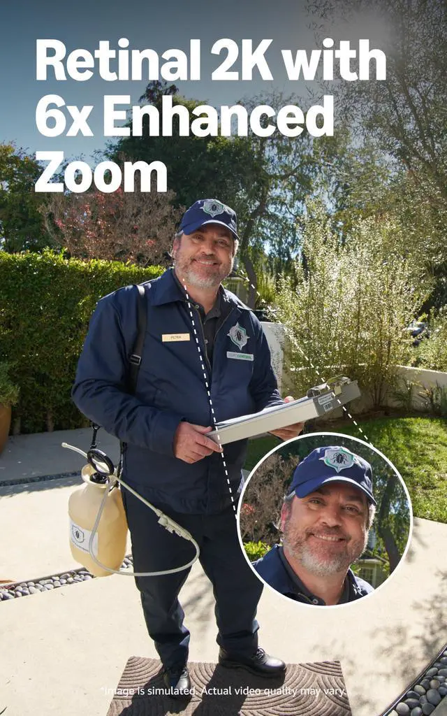 Alt view image 7 of 10 - Wired Doorbell (newest model), Retinal 2K with wide-angle video, up to 6x Enhanced Zoom, and Two-Way Talk, Speckled Gray