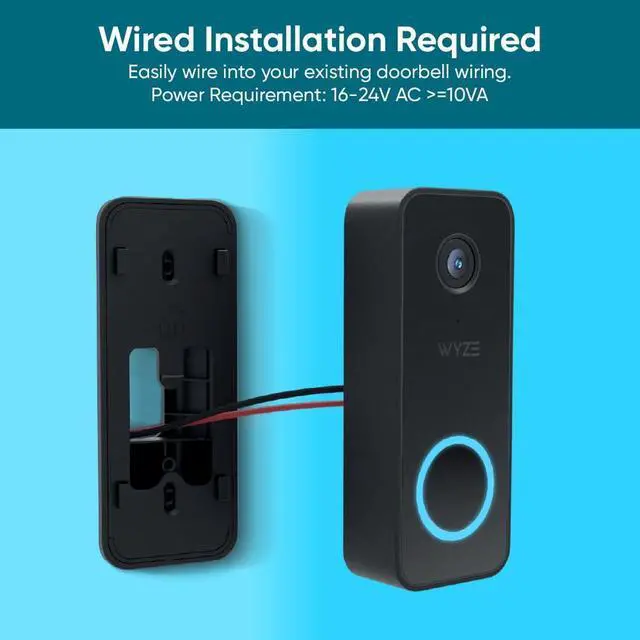 Alt view image 12 of 14 - Wired Doorbell Camera v2(existing doorbell Wiring Required), 2K Security Video Doorbell, Color Night Vision, 2-Way Audio, Package Monitor, Works with Alexa & Google Assistant. Free Expert Setup