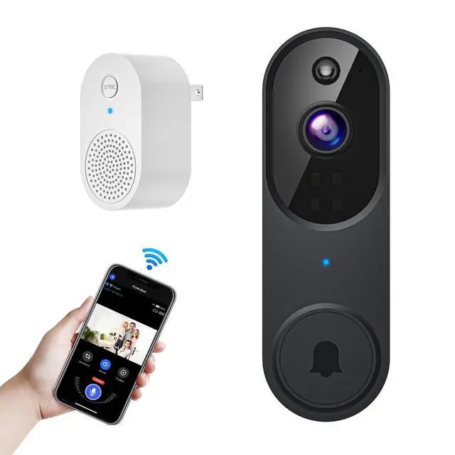 Alt view image 8 of 14 - Wireless Wi-Fi Video Doorbell Camera with Two Way Audio, AI Motion Detection, Night Vision and Cloud Storage, 2.4G Wi-Fi only