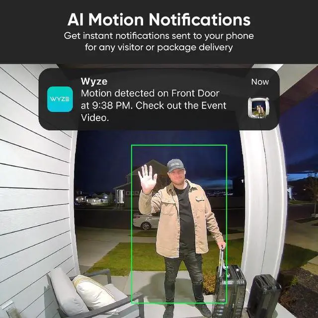Alt view image 14 of 14 - Wired Doorbell Camera v2(existing doorbell Wiring Required), 2K Security Video Doorbell, Color Night Vision, 2-Way Audio, Package Monitor, Works with Alexa & Google Assistant. Free Expert Setup