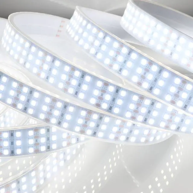Alt view image 10 of 12 - 16.4Ft Super Bright Triple Row LED Strip Lights, Daylight White 6000K DC12V 1800LEDs Dimmable Flexible Truck LED Tape Lights, Outdoor Waterproof IP67 Wheel Light Strips