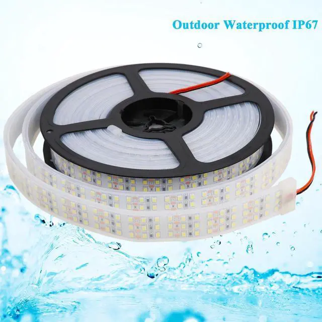 Alt view image 12 of 12 - 16.4Ft Super Bright Triple Row LED Strip Lights, Daylight White 6000K DC12V 1800LEDs Dimmable Flexible Truck LED Tape Lights, Outdoor Waterproof IP67 Wheel Light Strips