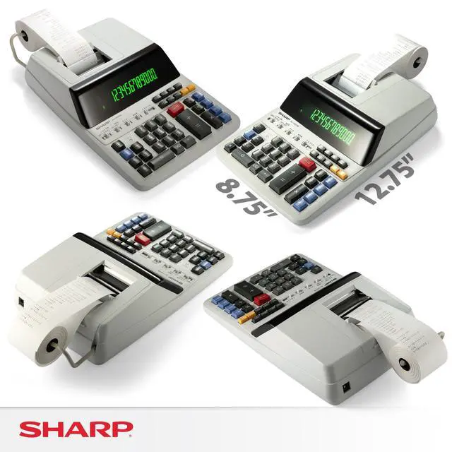 Alt view image 14 of 14 - EL-1197PIII Heavy Duty Color Printing Calculator with Clock and Calendar