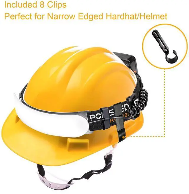 Alt view image 14 of 14 - LED Headlamp Rechargeable, Super Bright 1500 Lumens 230° Wide Beam Headlamp, 3 Modes IPX6 Waterproof Lightweight Head Light with Taillight & Clips for Camping, Running,Fishing, Outdoors, Hard Hat Work