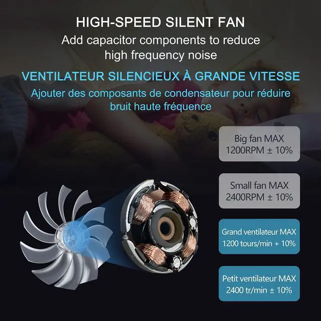 Alt view image 10 of 12 - C5 12-15.6 inch Gaming Laptop Cooler Cooling Pad | 5 Quiet Fans and LCD Screen | 2500RPM Strong Wind Designed for Gamers and Office