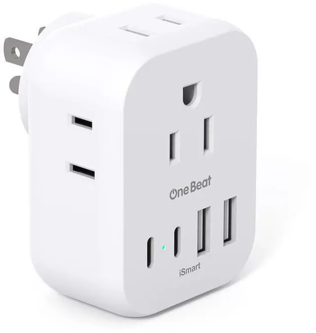 Alt view image 8 of 14 - Travel Cruise Ship Essentials, Multi Plug Wall Outlet Extender with 4 Outlets 4 USB (2 USB-C), Cruise Approved Power Strip Non Surge Protector, Plug Adapter, Travel Cruise Must Have Accessories