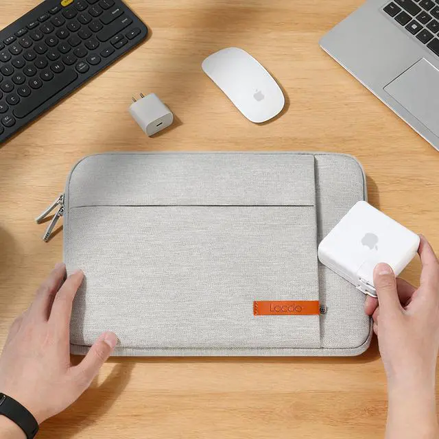 Alt view image 13 of 14 - 13 inch Laptop Sleeve Case for 13 inch MacBook Air M5 A3449 (2026), M4 A3240 2025, M3 A3113, M2 A2681, M1 A2337 | 13" MacBook Neo A18 Pro A3404 (2026) | iPad Air/Pro 13 M5 Computer Bag, Gray
