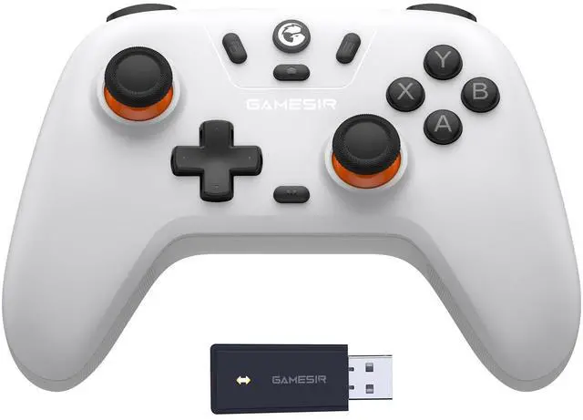 Alt view image 8 of 14 - Nova Lite 2.4g Wireless Controller for Windows PC, iPhone, Android, Switch & Steam Deck, Bluetooth Controller Gamepad with Hall Effect Trigger,Turbo,Rumble Vibration(White)