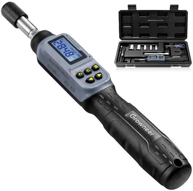 Alt view image 8 of 14 - Digital Torque Screwdriver, 2.66-53.1 In-lb/0.3-6 Nm, 1/4'' Drive Inch Pound Torque Screwdriver Electrician with Buzzer & LED Indicator, 27 In 1 Torque Wrench Screwdriver Set, Black