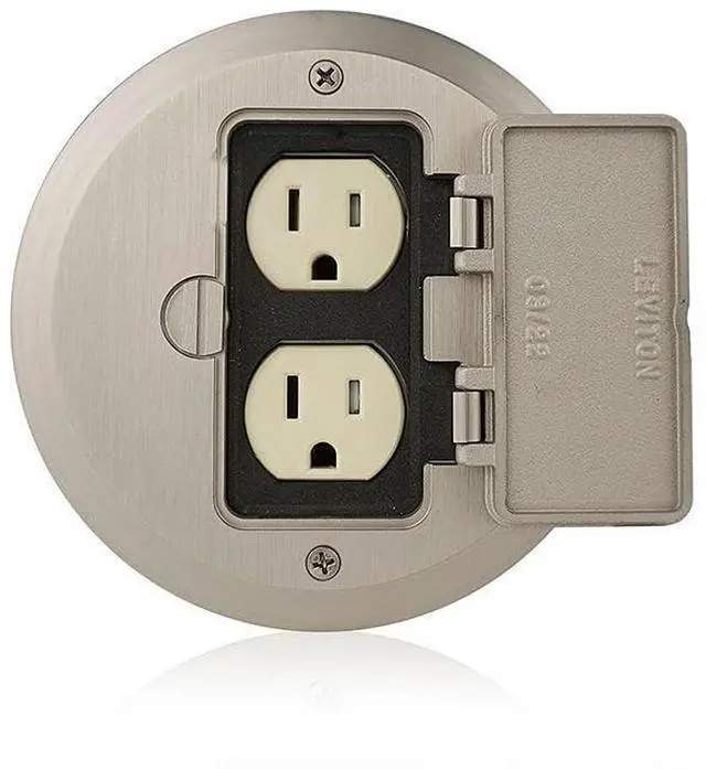 Alt view image 7 of 10 - 15 Amp 1-Gang Floor Box Assembly, Commercial Grade, Tamper-Resistant, Self-Grounding, 25251-TFN