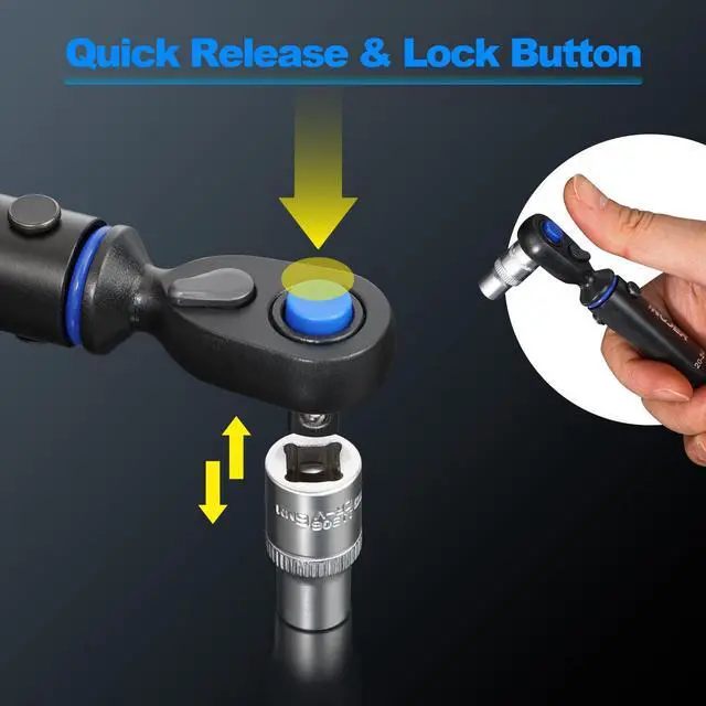 Alt view image 10 of 14 - Torque Wrench, UPGRADE Mini 1/4" Drive Click Torque Wrench,20-240in.lb,Dual-Direction Adjustable 72 Tooth Click 1/4 InchTorque Wrench Bicycle for Bike, Motorcycle,Professionals & DIYers