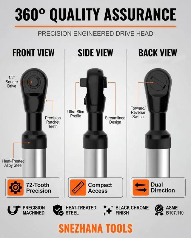 Alt view image 10 of 12 - 1/2" Offset Extension Wrench for Electric with Versatile 3/8", 1/4" Square Drive Adapters Impact Ratchet Extender, for Tight Spaces